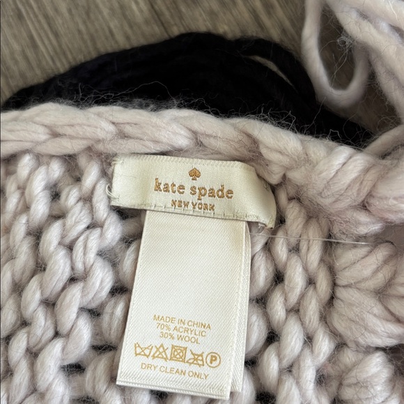 Kate Spade Hand Knit Color Block Scarf NWT - Picture 5 of 5